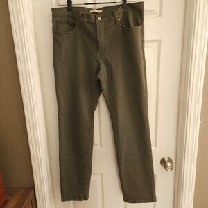 Levi's 314 Shaping Straight women's jeans olive green size 34